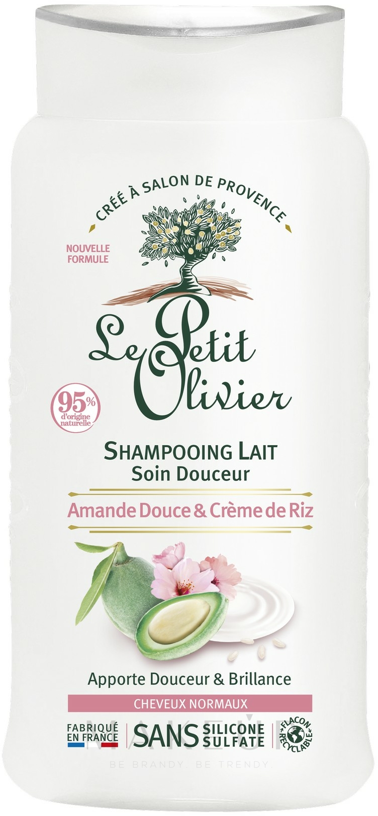 Glättendes Shampoo für normales Haar mit süßer Mandel und Reiscreme - Le Petit Olivier Sweet Almond & Rice Cream — Bild 250 ml