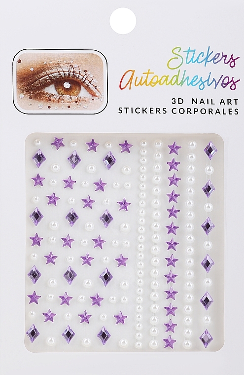 Nagelsticker violett - Lolita Accessories 3D Nail Art Stickers  — Bild N1