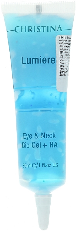 Lumieregel mit Hyaluronsäure für die Hautpflege der Augenpartie und des Halses - Christina Eye & Neck Bio Gel — Foto N1