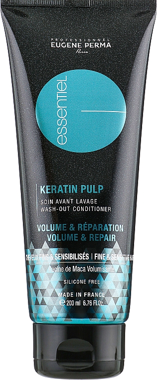 Pflege für dünnes und geschädigtes Haar - Eugene Perma Essentiel Keratin Pulp Control Volume&Repair Wash-Out Conditioner — Bild N1