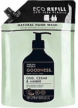 Flüssige Handseife  - Baylis & Harding Goodness Oud, Cedar & Amber Natutal Hand Wash Refill  — Bild N1