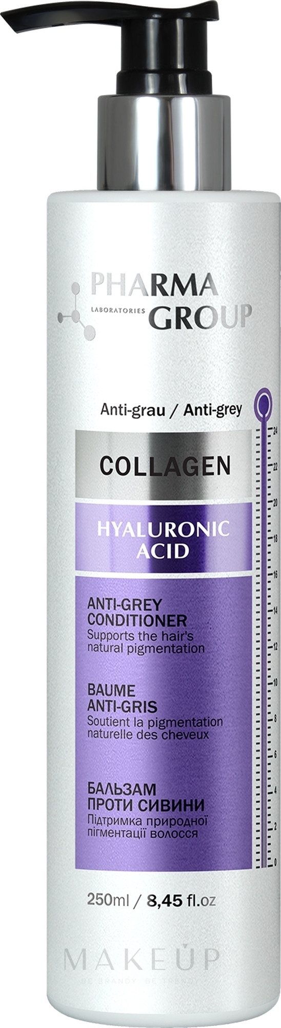 Balsam gegen graue Haare - Pharma Group Laboratories Collagen & Hyaluronic Acid Anti-Grey Conditioner — Bild 250 ml