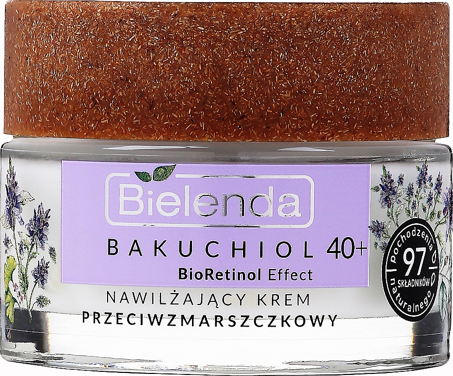 Feuchtigkeitsspendende Anti-Falten Gesichtscreme mit Bakuchiol, Ginkgo biloba und Rosenhydrolat 40+ - Bielenda Bakuchiol BioRetinol Effect 40+ — Bild N1