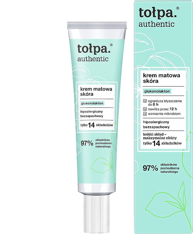 Mattierende und feuchtigkeitsspendende Gesichtscreme - Tolpa Authentic Mattifying Cream — Bild N1