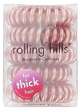 Düfte, Parfümerie und Kosmetik Spiral-Haargummi Bronze 5 St. - Rolling Hills 5 Traceless Hair Elastics Stronger Bronze