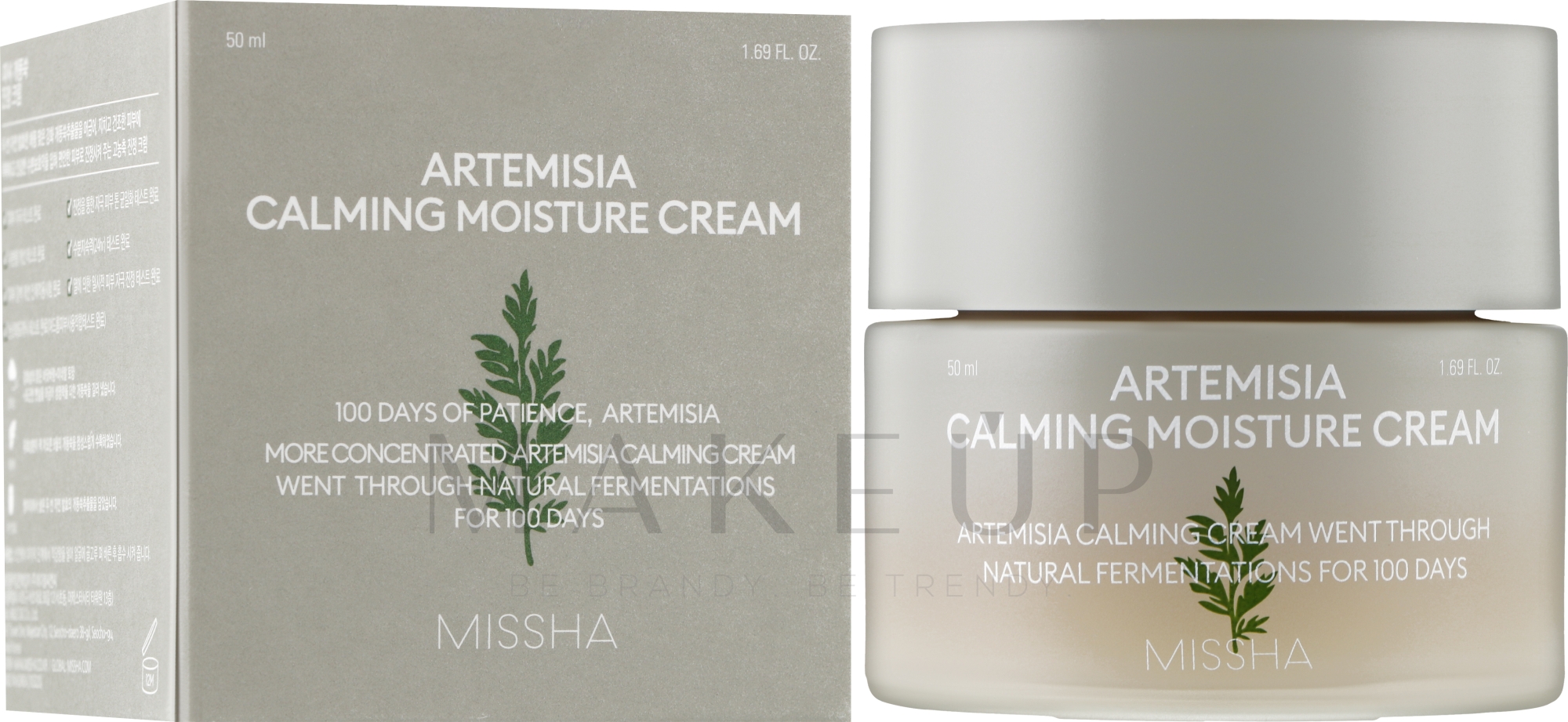 Beruhigende und feuchtigkeitsspendende Gesichtscreme - Missha Artemisia Calming Moisture Cream — Bild 50 ml