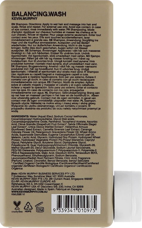 Stärkendes Shampoo für den täglichen Gebrauch - Kevin.Murphy Balancing.Wash — Bild N6