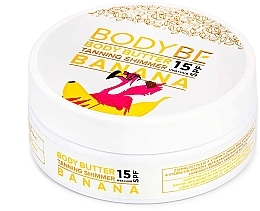 Düfte, Parfümerie und Kosmetik Sonnenschutzcreme-Butter mit schimmerndem Effekt SPF15 Banane - Bodybe Body Butter Tanning Shimmer SPF15 Banana