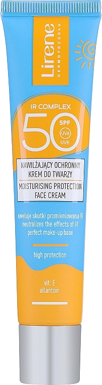 Feuchtigkeitsspendende schützende Gesichtscreme SPF 50 - Lirene Moisturising Protection Face Cream SPF 50  — Bild N2