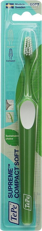 Zahnbürste Supreme Compact Soft weich hellgrün - TePe Comfort Toothbrush — Bild N1