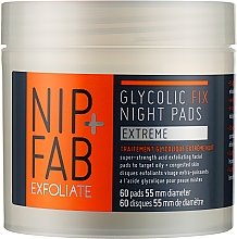 Düfte, Parfümerie und Kosmetik Peeling-Pads für das Gesicht für die Nacht - NIP + FAB Glycolic Fix Extreme Night Pads