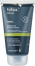 Düfte, Parfümerie und Kosmetik Mattierednes Gesichtswaschgel mit Aktivkohle für Männer - Tołpa Dermo Men Pure Charcoal Face Wash Gel