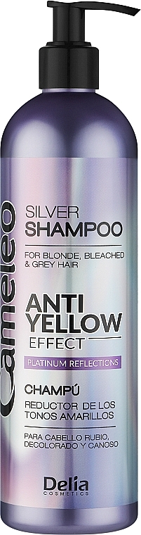 Anti-Gelb-Shampoo für blones, gebleichtes und graues Haar - Delia Cosmetics Cameleo Silver Shampoo — Foto N1