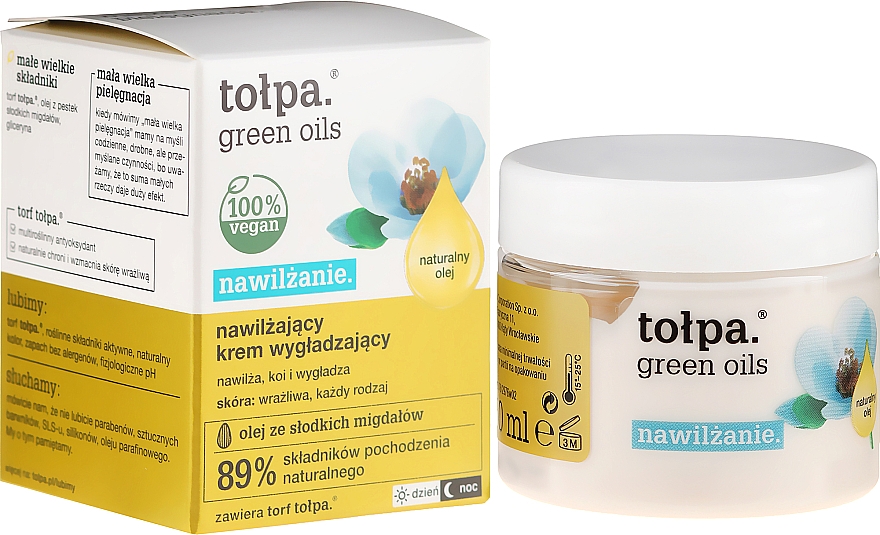 Intensive feuchtigkeitsspendende Gesichtscreme - Tolpa Green Oils Moisturizing Cream — Bild N1