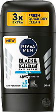 Düfte, Parfümerie und Kosmetik Deostick Antitranspirant für Männer - Nivea Men Black & White Invisible Fresh 48H Antiperspirant Stick