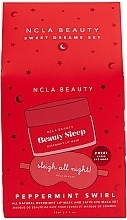 Düfte, Parfümerie und Kosmetik Lippenpflegeset - NCLA Beauty Sweet Dreams Peppermint Swirl Lip Mask Gift Set (Lippenmaske 15ml + Schlafmaske 1 St.)