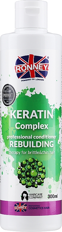 Regenerierende Haarspülung mit Keratin für sprödes und dünnes Haar - Ronney Professional Keratin Complex Rebuilding Conditioner — Bild N2