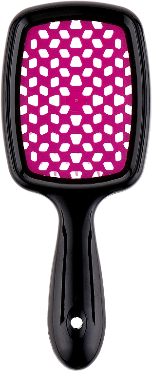 Haarbürste Fuchsia mit Schwarz - Janeke Small Superbrush — Bild N3