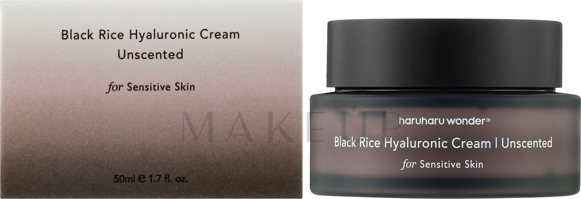 Gesichtscreme - Haruharu Wonder Black Rice Hyaluronic Cream Unscented — Bild 50 ml