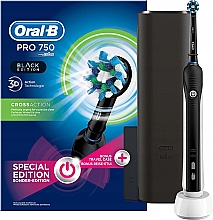 Elektrische Zahnbürste schwarz - Oral-B Pro 750 Cross Action Black Edition  — Bild N2
