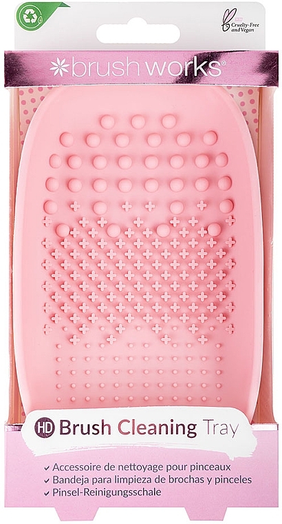Reinigungs-Silikonpad für Make-up-Pinsel groß - Brushworks Makeup Brush Cleaner Tray  — Bild N4