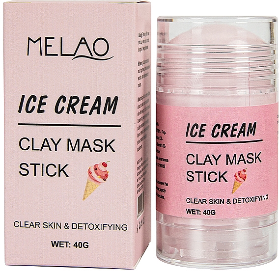 Reinigende und entgiftende Gesichtsmaske in Stick Eis - Melao Ice Cream Clay Mask Stick — Bild N1