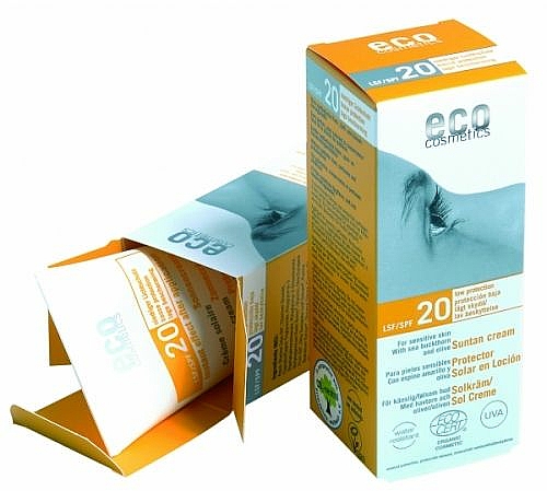 Sonnenschutzcreme mit Granatapfel- und Sanddorn-Extrakt SPF 20 - Eco Cosmetics Suntan Cream SPF 20 — Bild N1