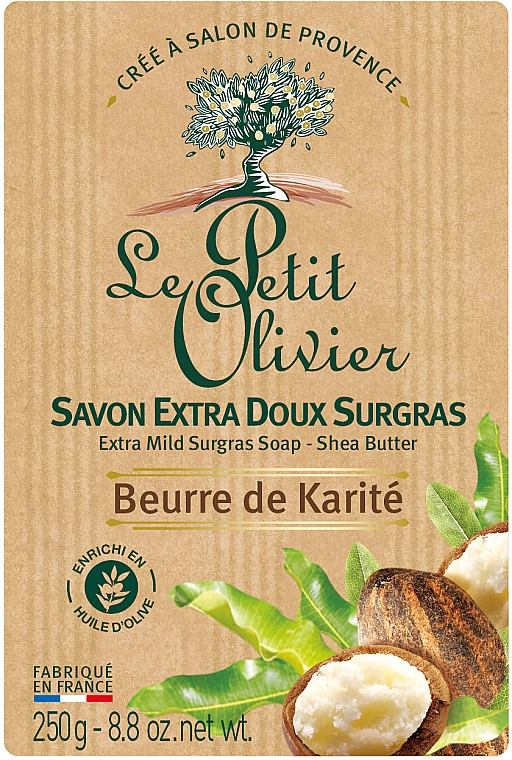 Naturseife mit Sheabutter - Le Petit Olivier Extra Mild Surgras Vegetable Soap