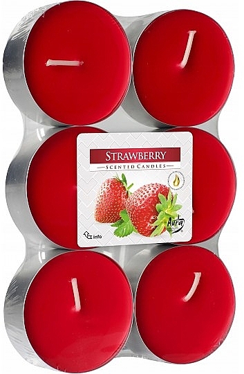 Teekerzen-Set Erdbeere - Bispol Strawberry Maxi Scented Candles — Bild N1