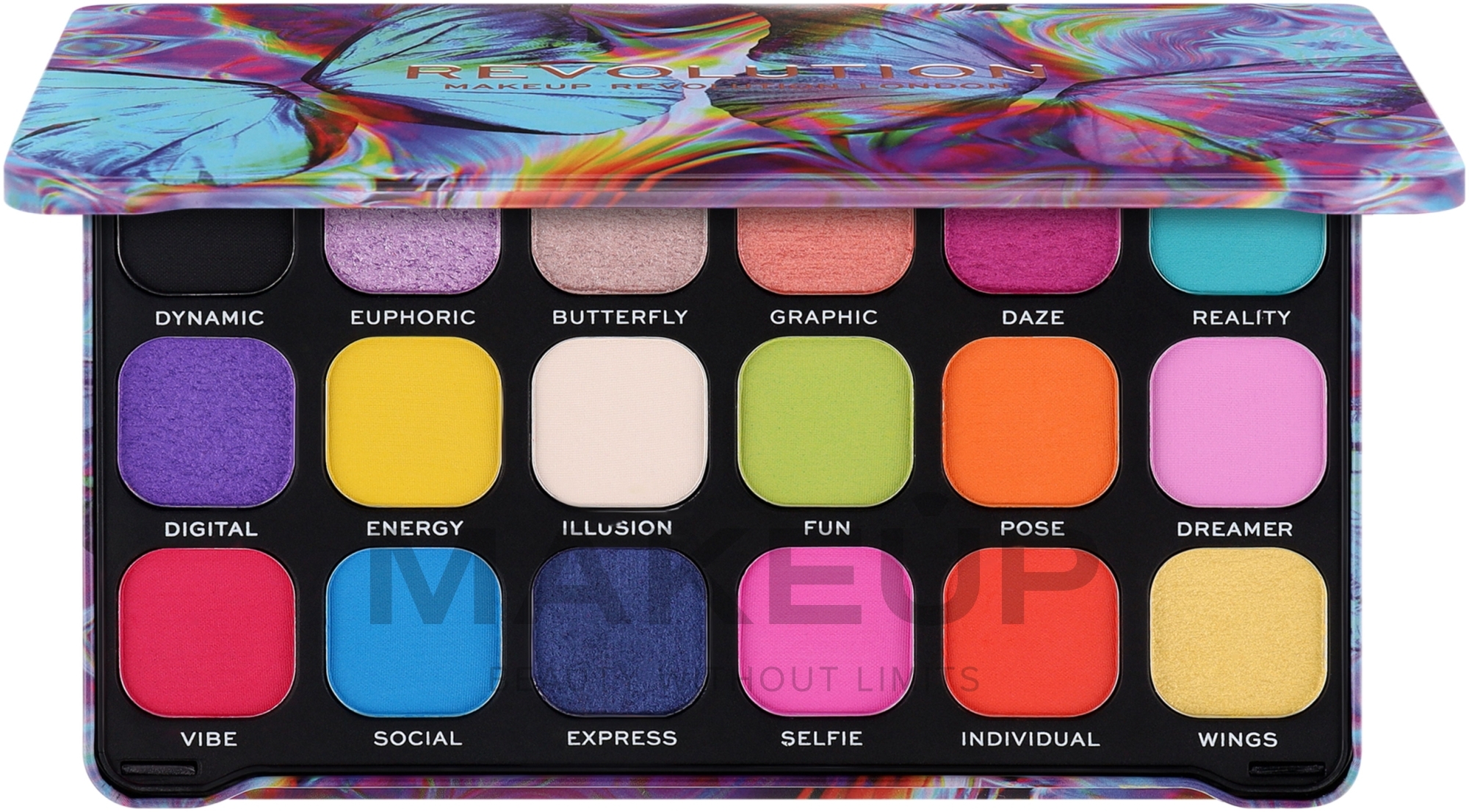 Lidschatten-Palette - Makeup Revolution Forever Flawless Digi Butterfly Shadow Palette — Bild 18 x 1.1 g