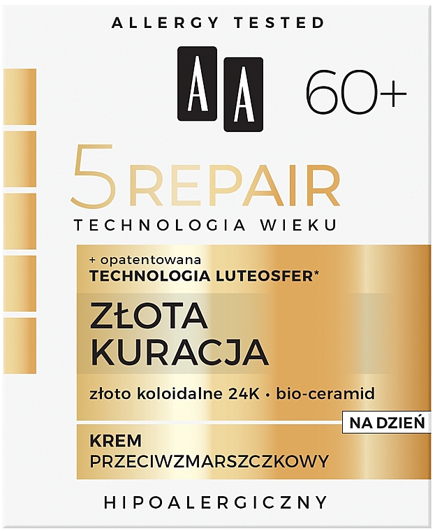 Anti-Falten-Tagescreme für Gesicht - AA Age Technology 5 Repair Cream 60+ — Bild N3