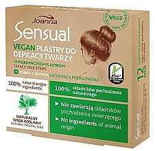 Enthaarungsstreifen mit pflanzlichem Wachs für das Gesicht - Joanna Sensual Depilatory Vegan Wax Strips — Bild N2