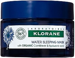 Düfte, Parfümerie und Kosmetik Feuchtigkeitsspendende Nachtmaske für das Gesicht mit Kornblumenextrakt und Hyaluronsäure - Klorane Water Sleeping Mask