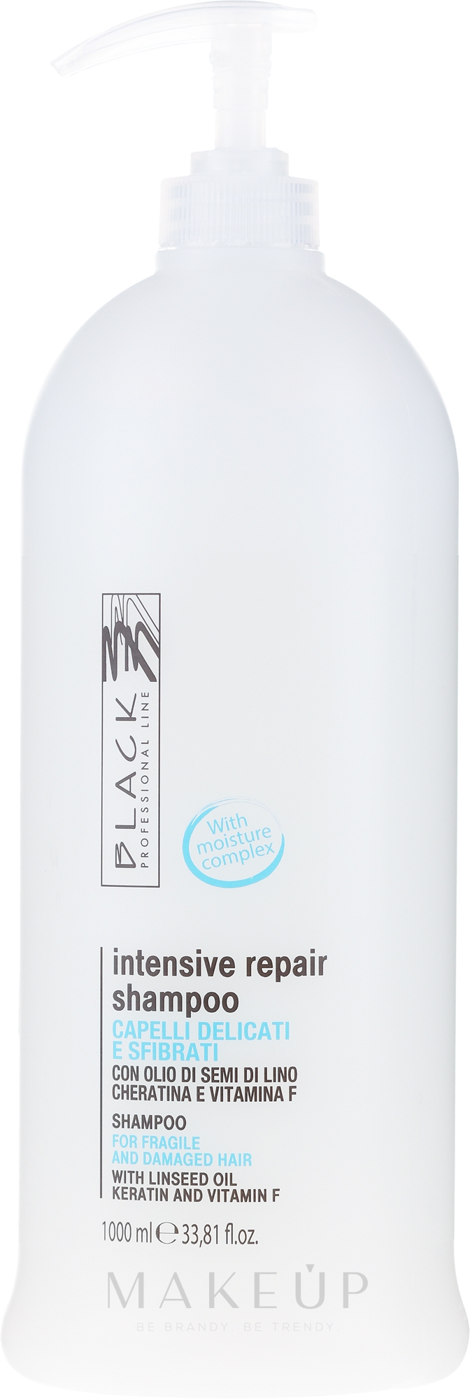 Shampoo mit Leinöl, Keratin und Vitamin F - Black Professional Line Revitalising Shampoo — Bild 1000 ml