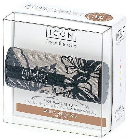 Auto-Lufterfrischer Blumentextilien: Vanille und Holz - Millefiori Milano Icon Car Air Freshener Textile Floral Vanilla & Wood — Bild N1