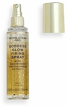 Make-up-Fixierspray mit Niacinamid und Gurkenextrakt - Revolution Pro Goddess Glow Setting Spray — Bild N2