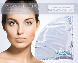 Düfte, Parfümerie und Kosmetik Gesichtsmaske mit Diamanten- und Silberpartikeln - Beauty Face Collagen Hydrogel Mask