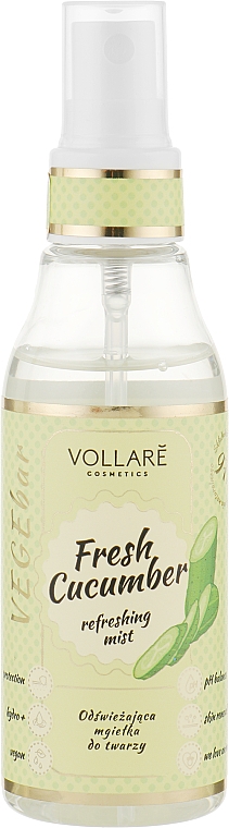 Erfrischendes Tonic-Spray Gurke - Vollare Cosmetics VegeBar Fresh Cucumber Refreshing Face Mist — Bild N1