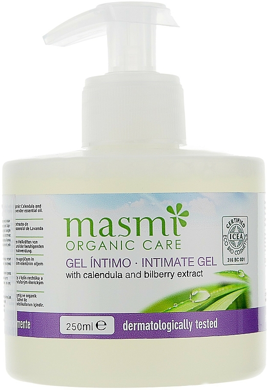 Bio Gel für die Intimhygiene mit Ringelblume und Heidelbeerextrakt - Masmi Organic Care — Bild N1
