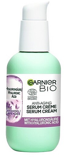 Anti-Aging-Gesichtscremeserum mit Hyaluronsäure - Garnier Bio 2in1 Anti-Age Serum Cream With Hyaluronic Acid — Bild N2