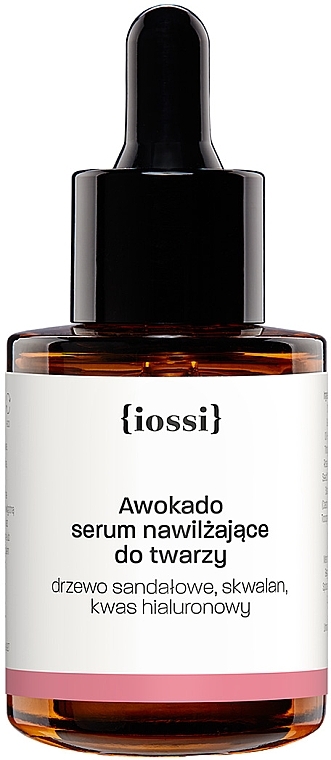 Feuchtigkeitsspendendes Gesichtsserum mit Avocadoöl, Sandelholz und Hyaluronsäure - Iossi Serum For Face