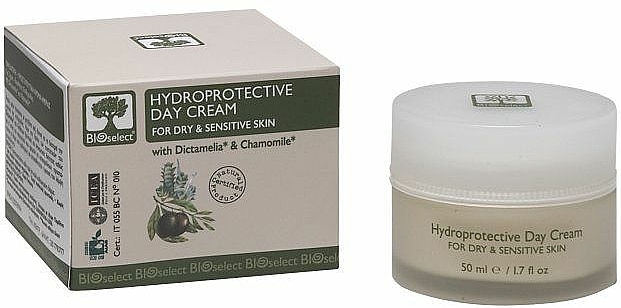Feuchtigkeitsspendende Tagescreme mit Kamille und kretischem Oregano - BIOselect Hydroprotective Day Cream For Dry And Sensitive Skin