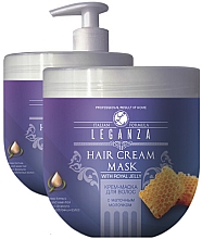 Creme-Haarmaske mit Gelée Royale - Leganza Cream Hair Mask With Royal Jelly (mit Spender)  — Bild N2