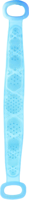 Doppelseitige Reiniguns- und Massagebürste für den Körper aus Silikon blau - Deni Carte — Bild N2
