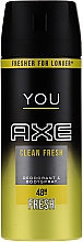 Düfte, Parfümerie und Kosmetik Deospray "Clean Fresh" - Axe You Clean Fresh Deodorant Spray