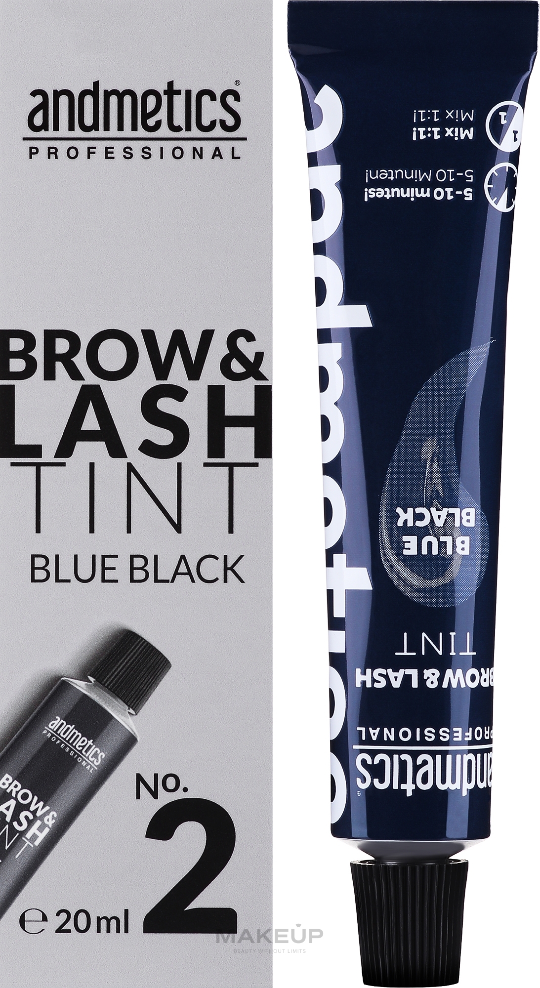 Augenbrauen- und Wimpernfärben - Andmetics Brow & Lash Tint — Bild Blue Black