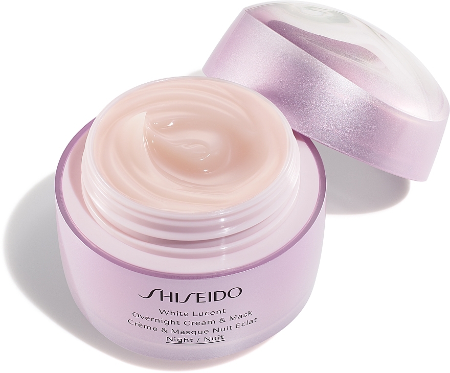 Feuchtigkeitsspendende und reparierende Gesichtscreme-Maske für die Nacht - Shiseido White Lucent Overnight Cream & Mask — Bild N2