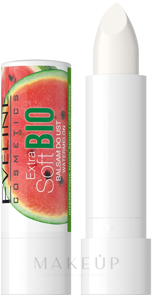 Glättender, schützender und feuchtigkeitsspendender Lippenbalsam mit Wassermelonenduft - Eveline Cosmetics Lip Therapy Professional Extra Soft Bio Watermelon Lip Balm — Foto 4 g