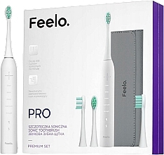 Elektrische Zahnbürste weiß - Feelo Pro Sonic Toothbrush Premium Set  — Bild N1