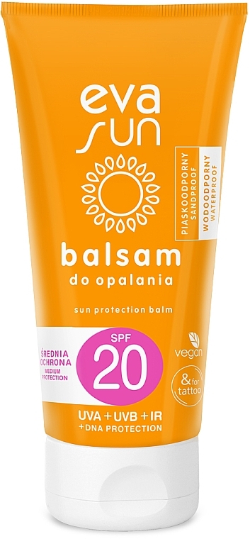 Sonnenschutz-Körperbalsam mit Bernstein-Biokomplex und Vitamin E SPF 20 - Eva Natura Sun Protection Balm SPF20 — Bild N1